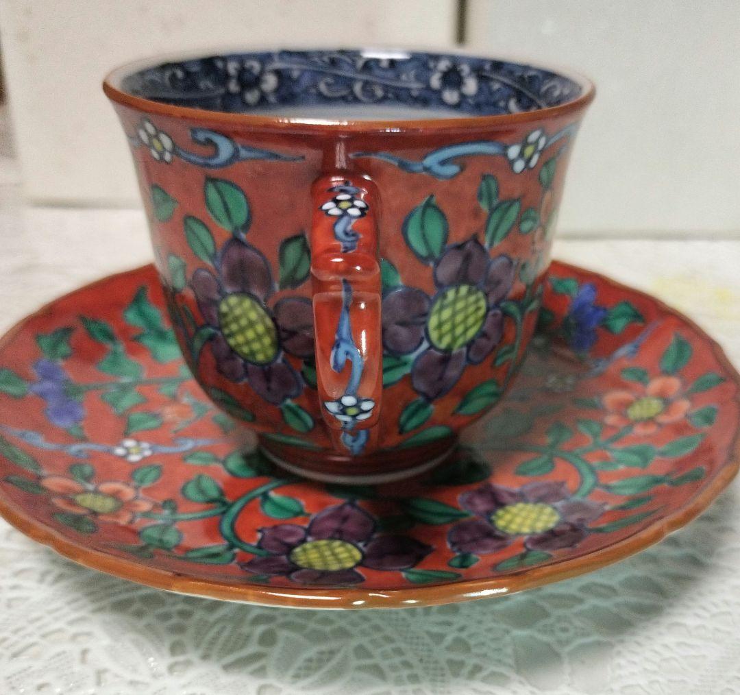 【未使用品②】 双楽窯（雙楽） 珈琲碗皿 陶阿弥✧まとめ売