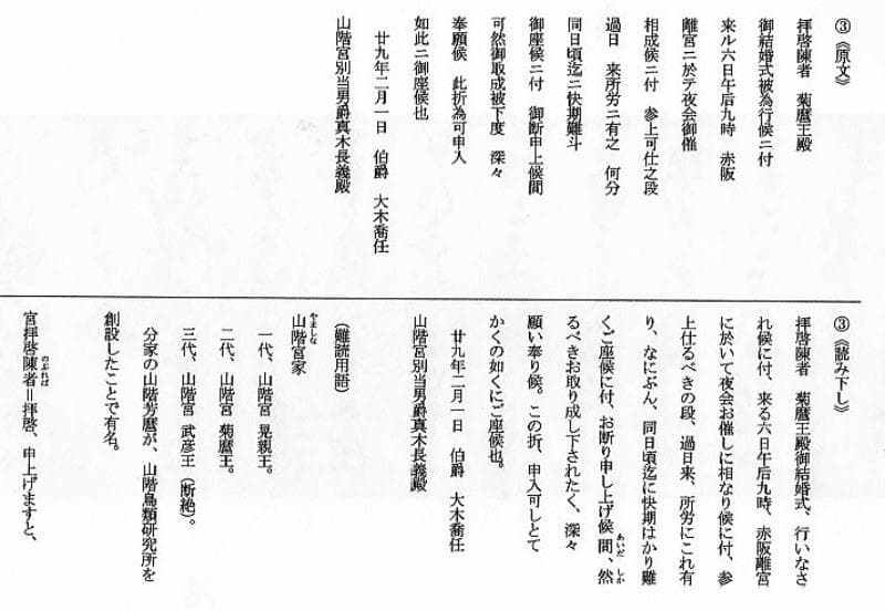 山階宮関係の手紙4種・額入セット