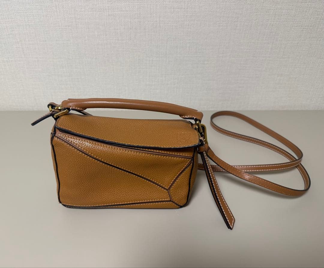 LOEWE ロエベ　パズルバッグ　ミニ　タン
