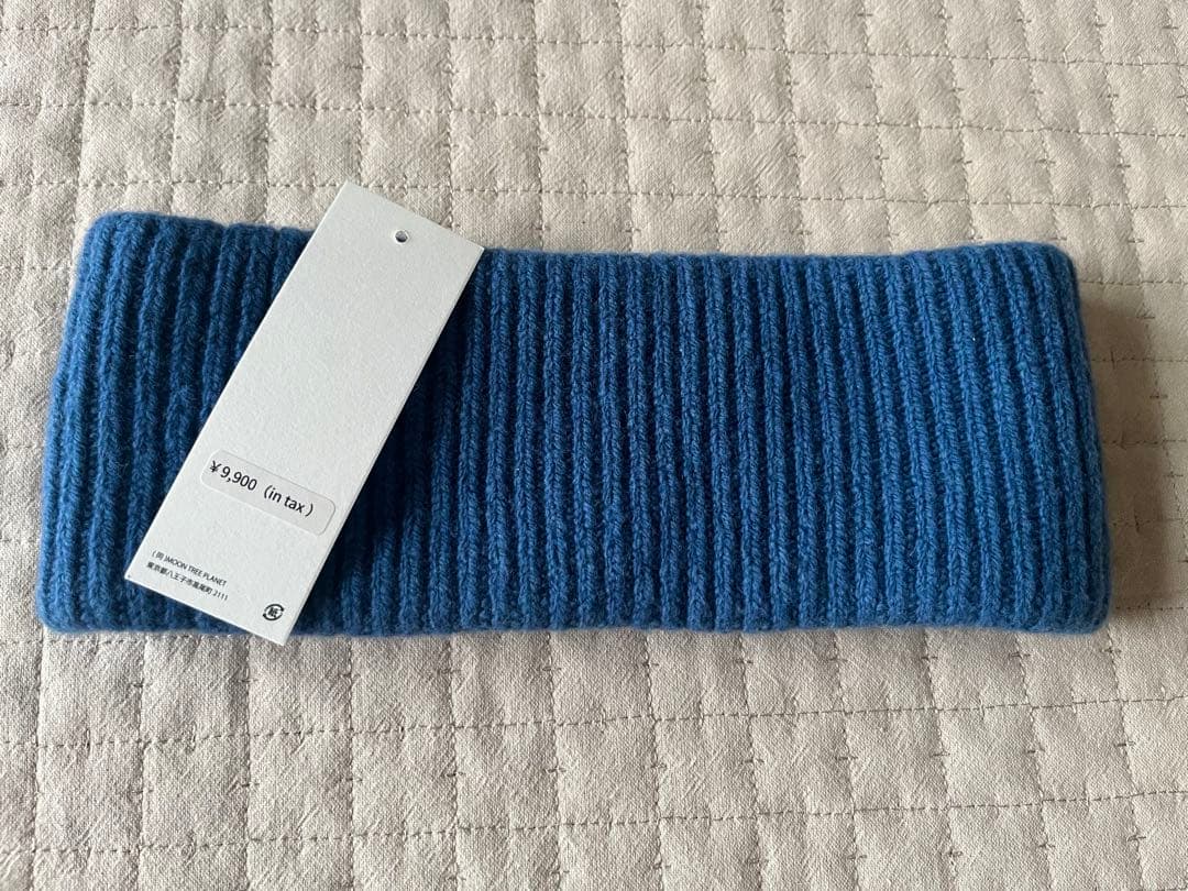 moontreeplanet ニットターバン　ブルー