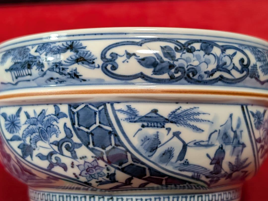 茶道具　皆具　祥瑞　染付　山水　瓢　永泉作　共箱　共布付