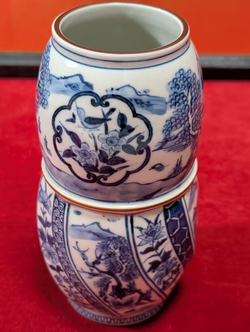 茶道具　皆具　祥瑞　染付　山水　瓢　永泉作　共箱　共布付