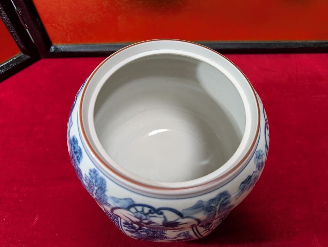 茶道具　皆具　祥瑞　染付　山水　瓢　永泉作　共箱　共布付