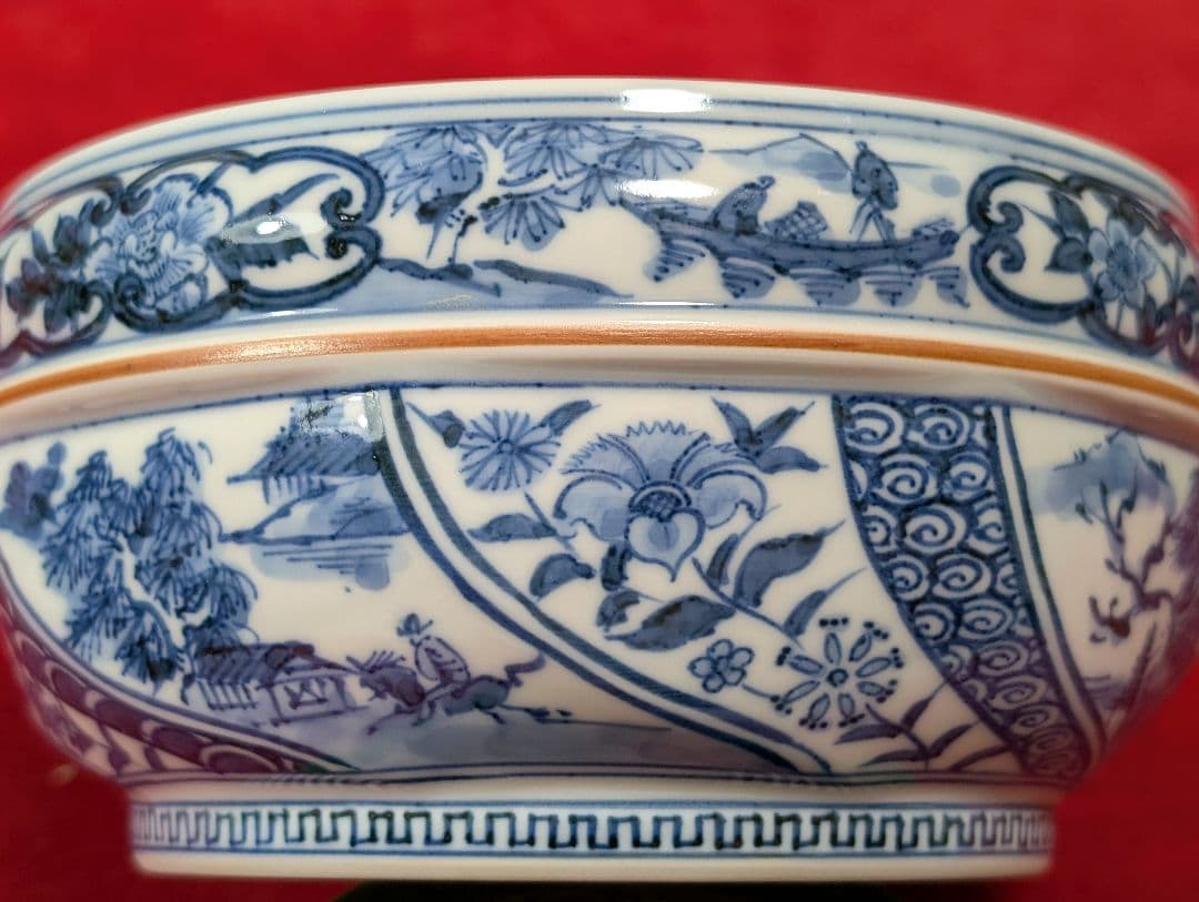 茶道具　皆具　祥瑞　染付　山水　瓢　永泉作　共箱　共布付