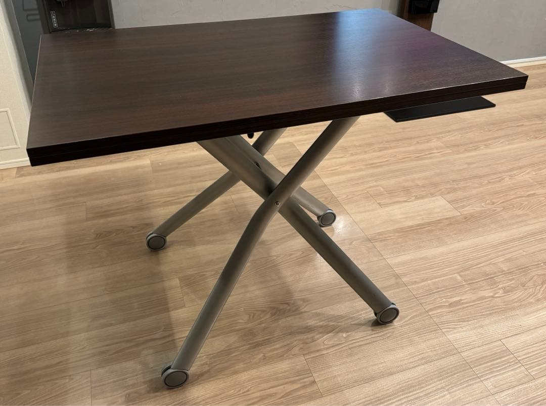 【DOMITALIA】昇降式 拡張テーブル ウォルナット／イタリア製 モダン家具