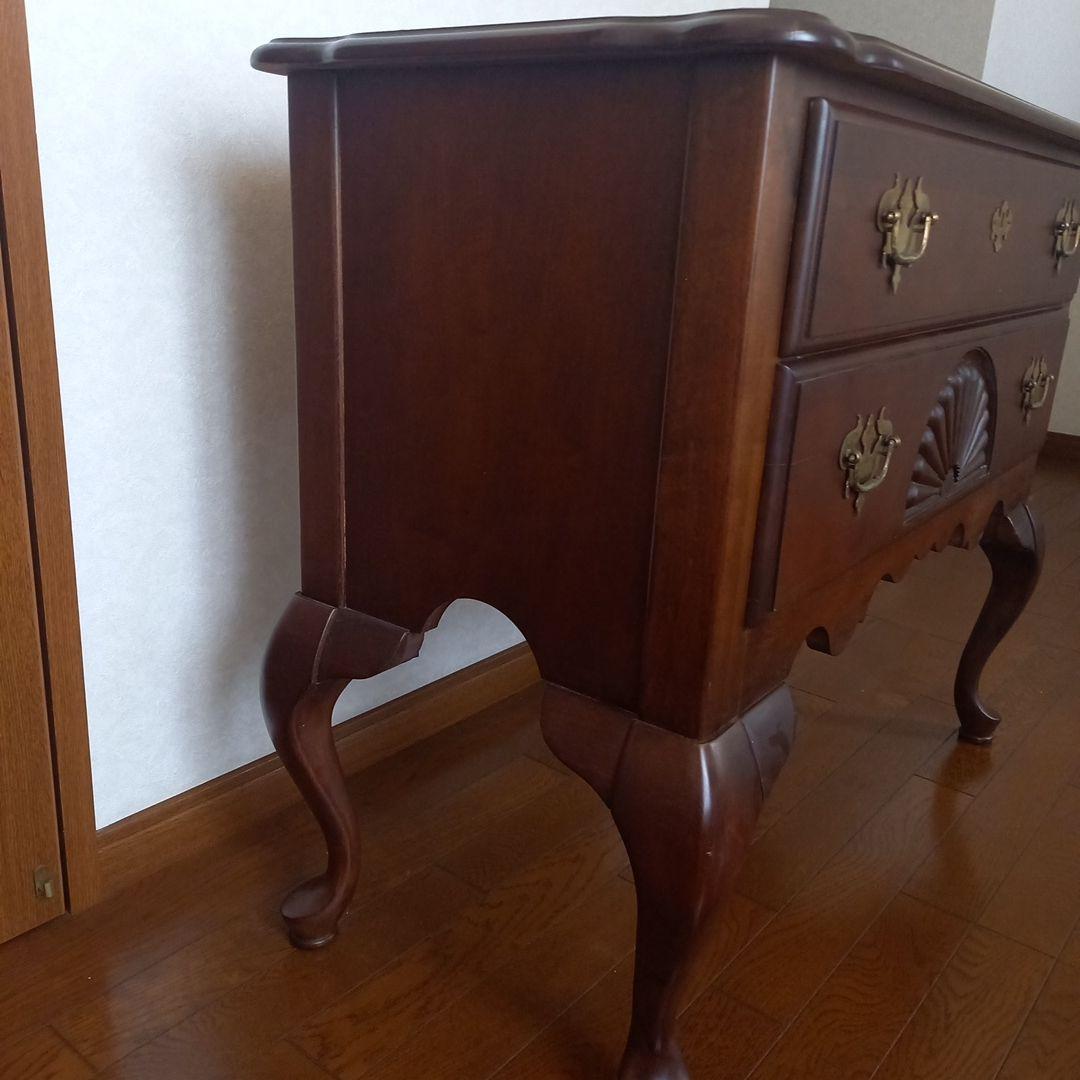 ばあちゃんアンティークチェスト 猫足　2引き出し ￥29800