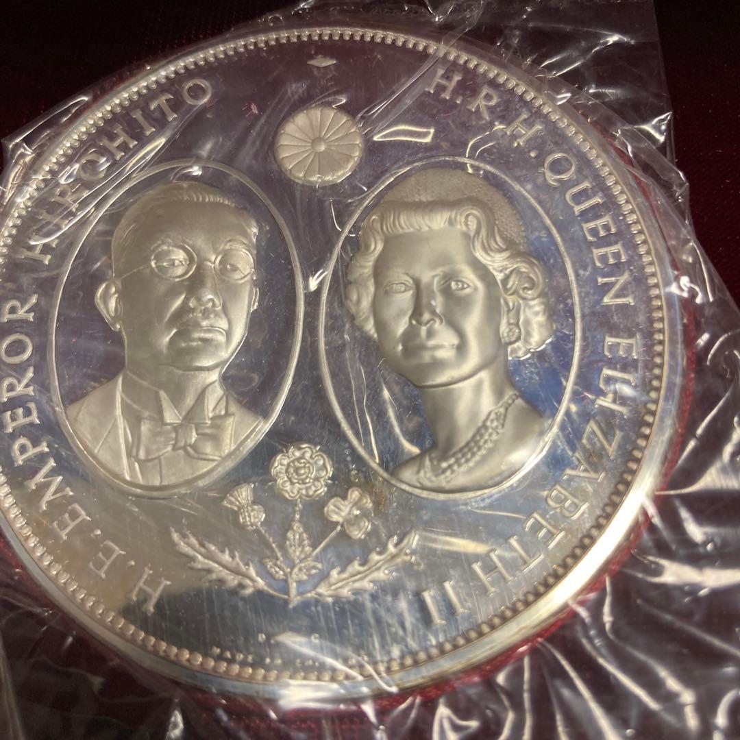 【純銀製】1971年　天皇皇后両陛下御外遊記念メダル　4点セット