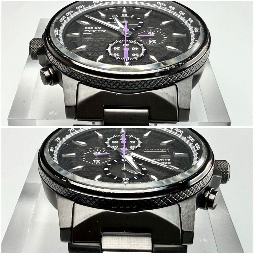 稼働 シチズン 腕時計 エコドライブ MARVEL ブラックパンサー JJ038