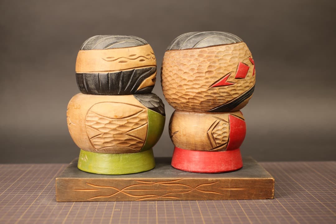 【即購入可】北海道／アイヌ／ニポポ人形／夫婦／骨董／古美術／郷土玩具／工芸／土産