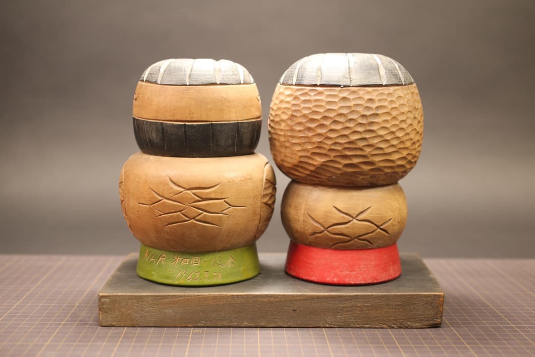 【即購入可】北海道／アイヌ／ニポポ人形／夫婦／骨董／古美術／郷土玩具／工芸／土産