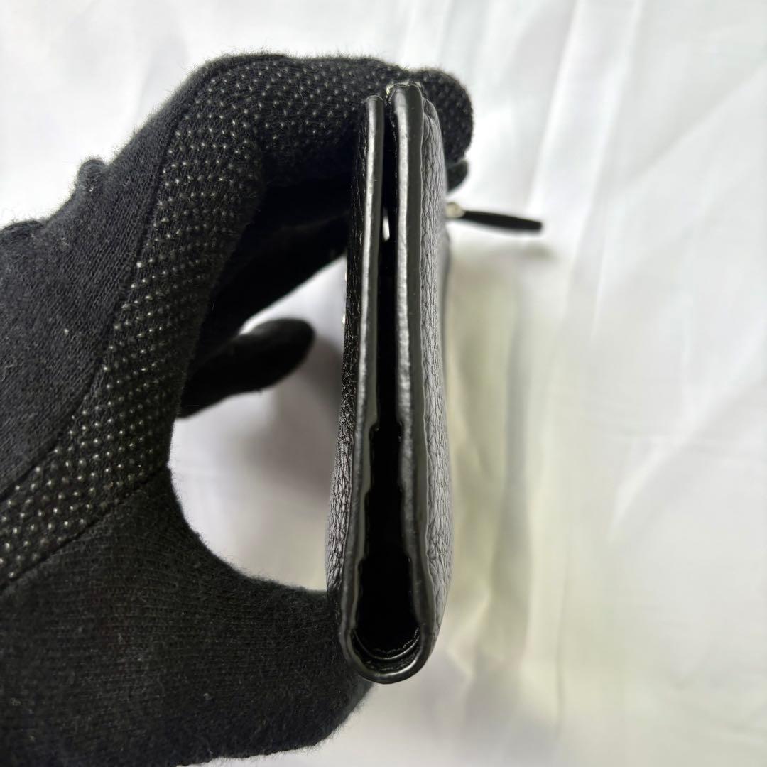 未使用級✨プラダ 折り財布 三角ロゴ ヴィッテロダイノ レザー ブラック