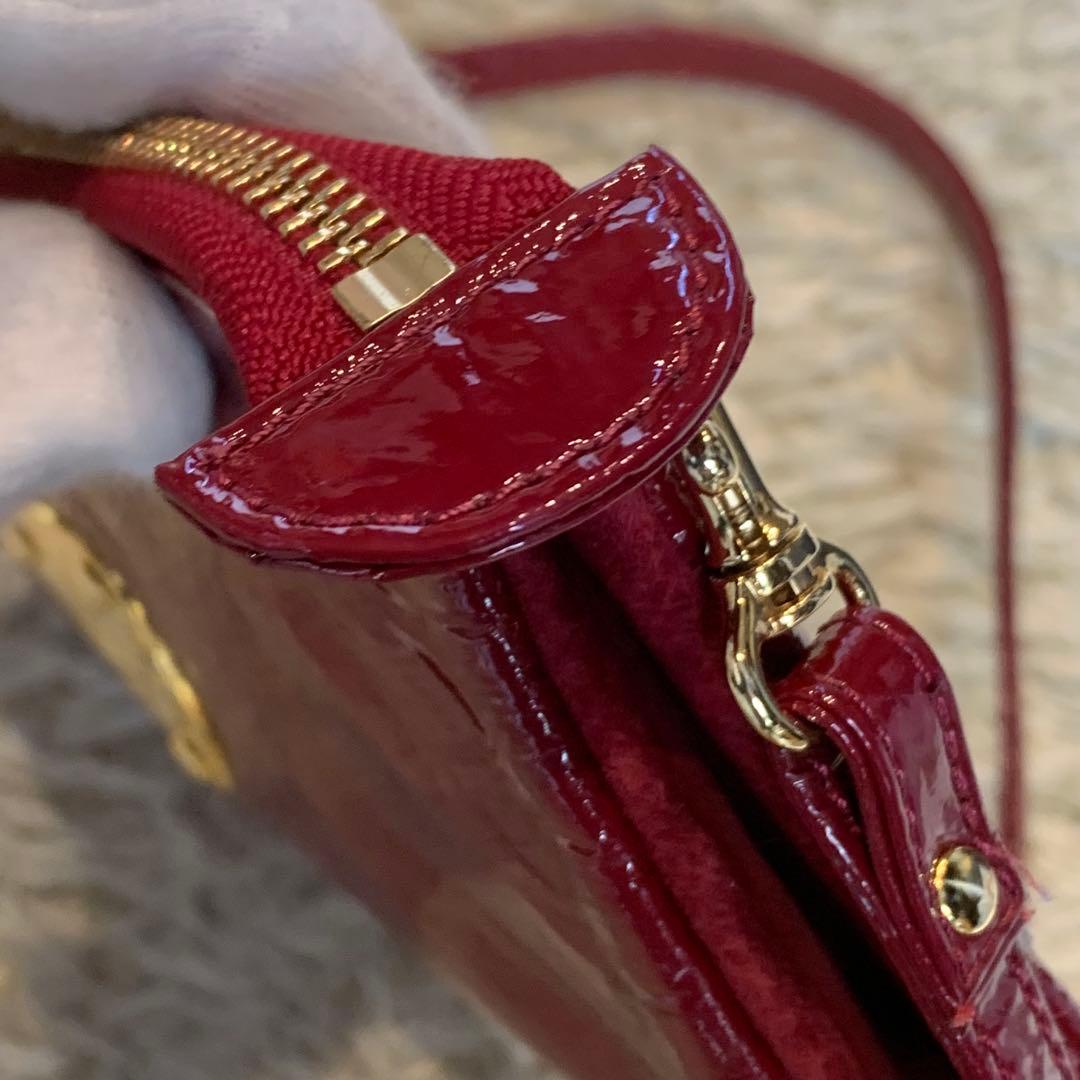 未使用保管品✨ATAO ブーブー お財布ポシェット エナメル レッド