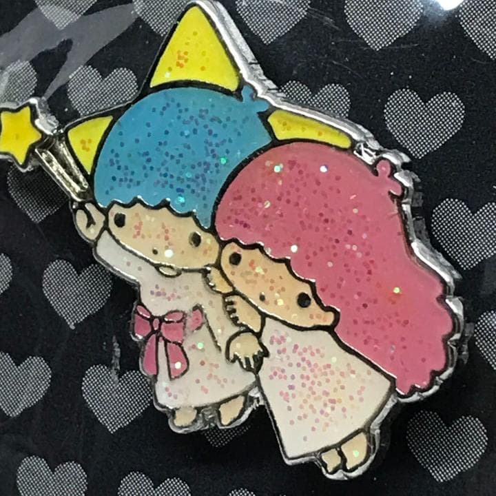 キキララ ラメ ピンバッジ レア 未使用 ピンズ 2001年リトルツインスターズ