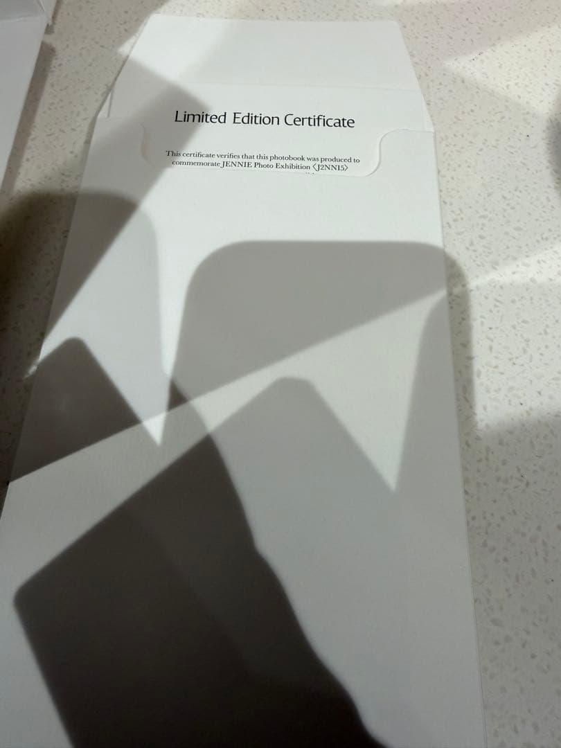 jennie ジェニ　写真展　popup フォトブック　証明書付き　しおりなし