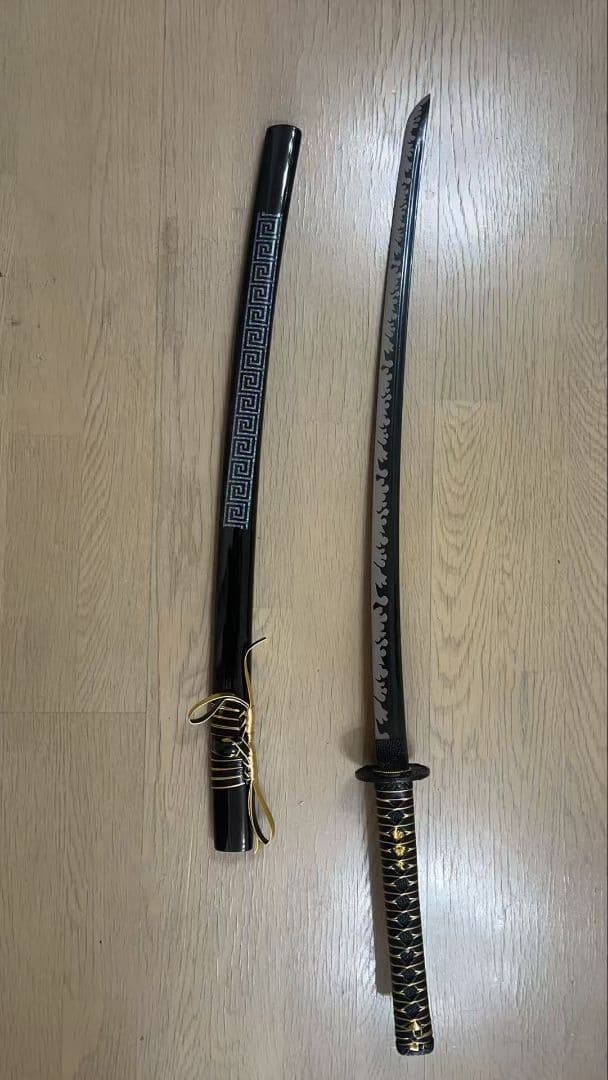 地金焼刃紋 黒炎武士打刀 剣道練習・コレクション用 模造刀居合練習用日本刀