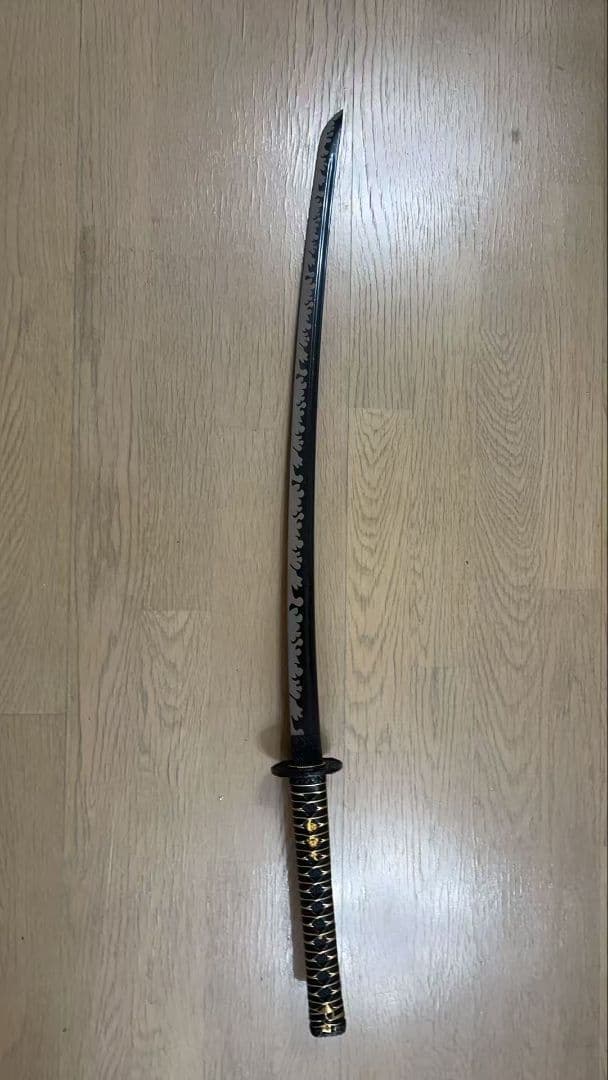 地金焼刃紋 黒炎武士打刀 剣道練習・コレクション用 模造刀居合練習用日本刀