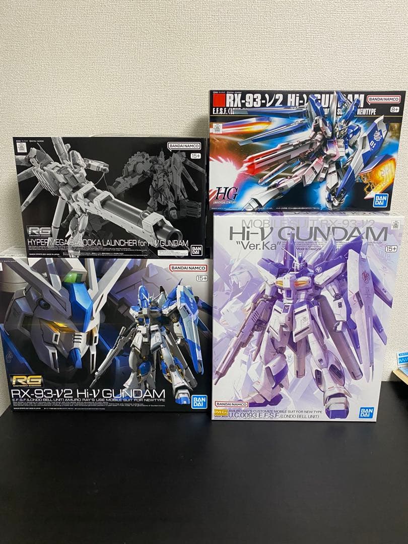 Hi-νガンダム 3点+RG ハイパーメガバズーカランチャー セット