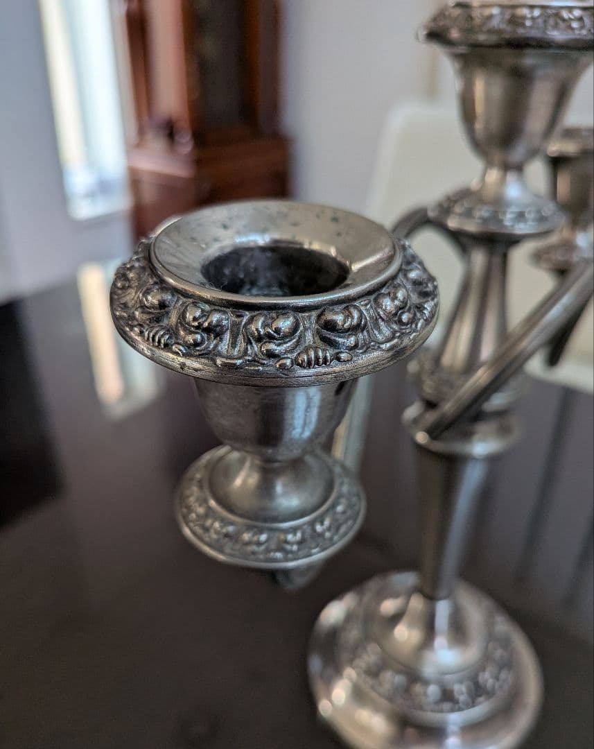 ヴィンテージ　lanthe of england　シルバーメッキ　キャンド燭台