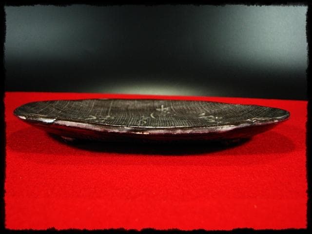 生田 花朝女 吉向 松月 蕃斎 半月皿 菓子皿 三つ足 茶道具 b516