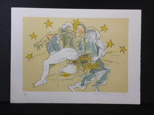 池田満寿夫　直筆サイン『おんな・おとこヨリ　女みたいに乗ってくれ』1010U