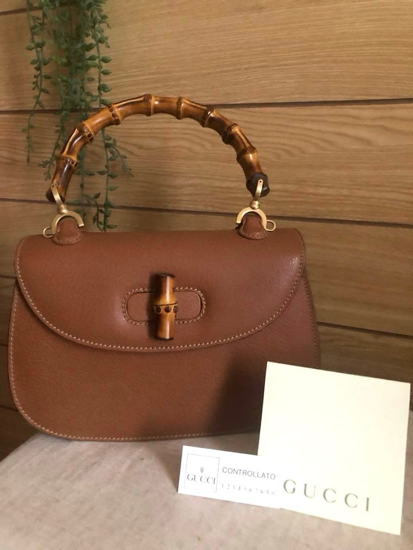 グッチ GUCCI バンブー 2WAYショルダーバッグ スモール レザー