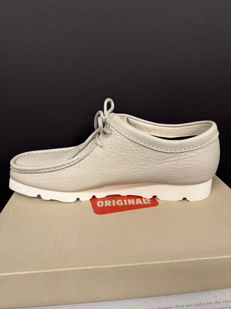 クラークス　ワラビーGTX ホワイトレザー28cm