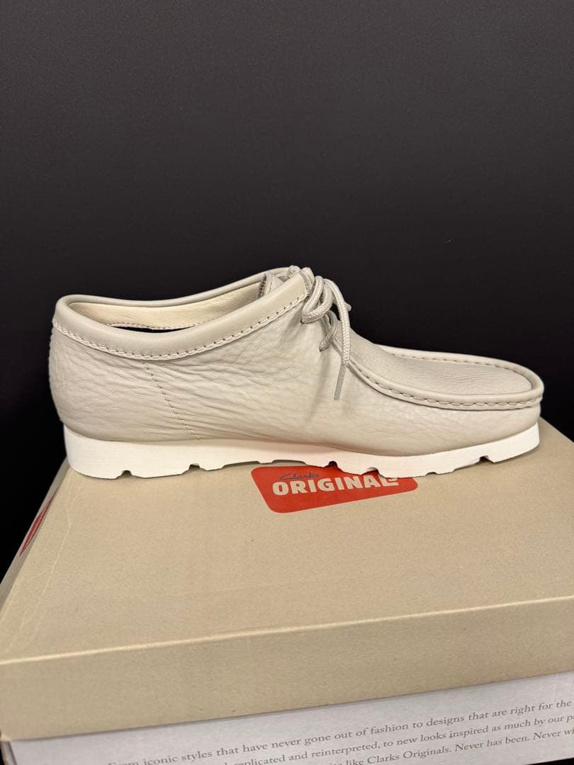 クラークス　ワラビーGTX ホワイトレザー28cm