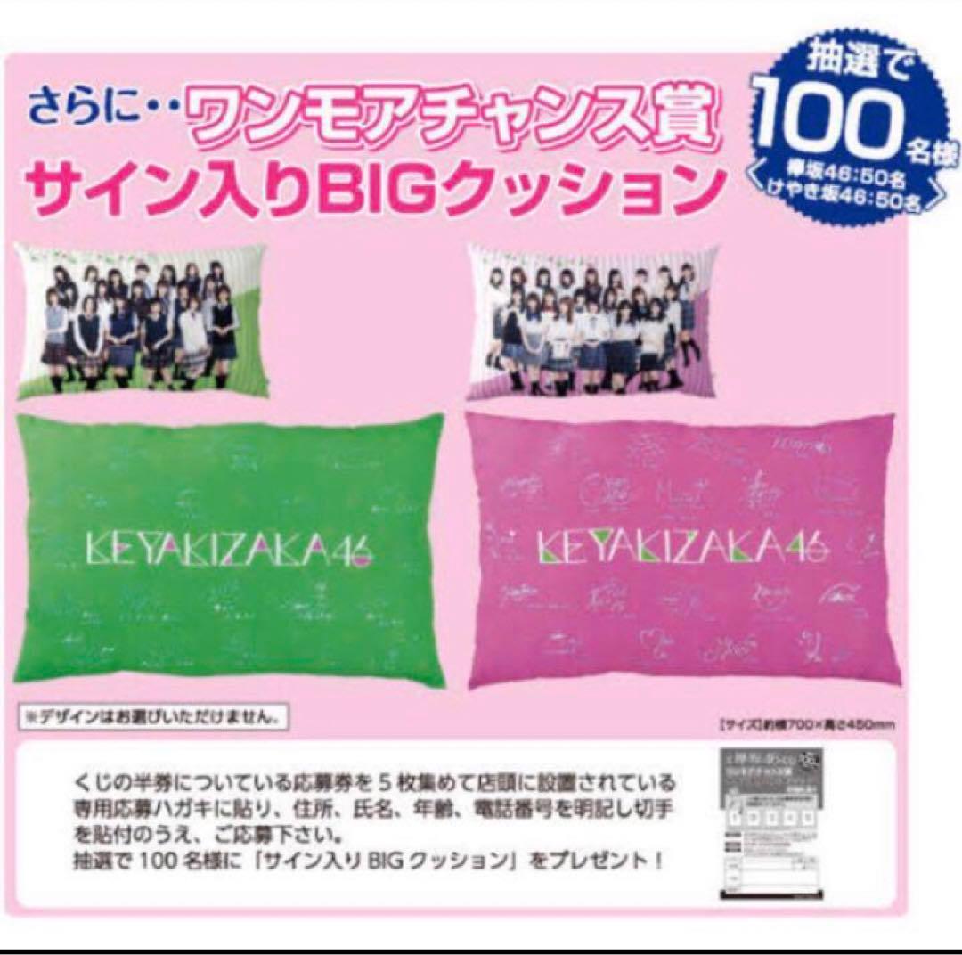 欅坂46 一番くじ　サイン入り　クッション