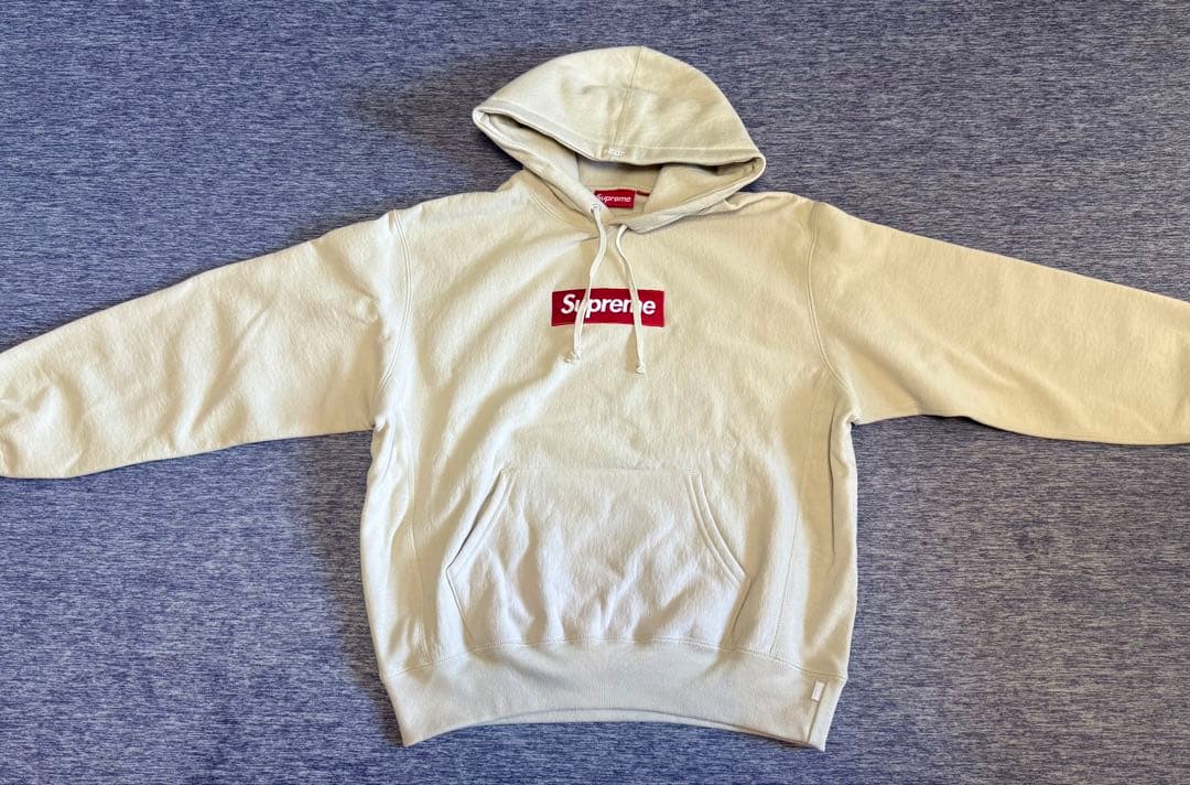 Supreme フード付きパーカー クリーム