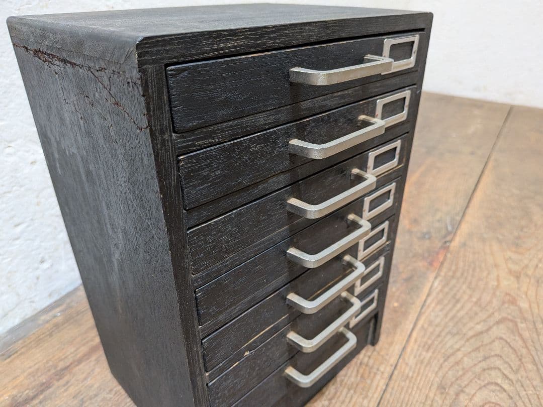 1113 ビンテージ　収納7杯　小引き出し　小物入れ　工業系　ケース　レトロ