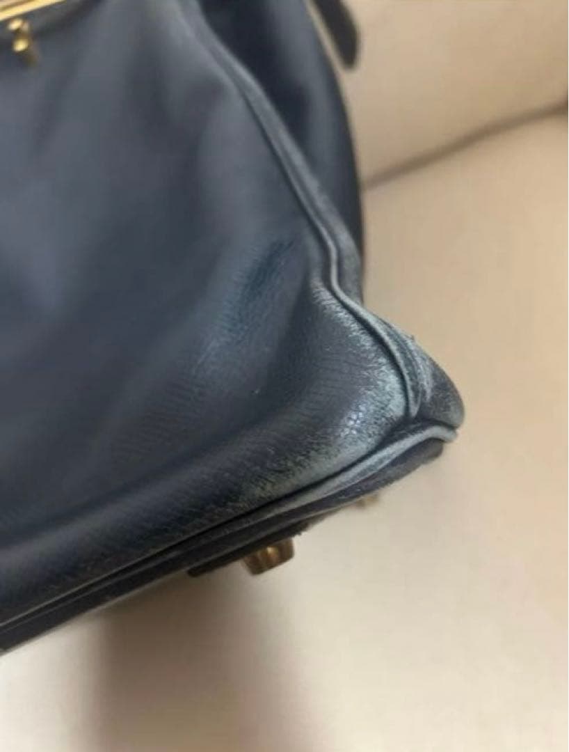 HERMES バーキン40 黒に近いネイビー ゴールド金具