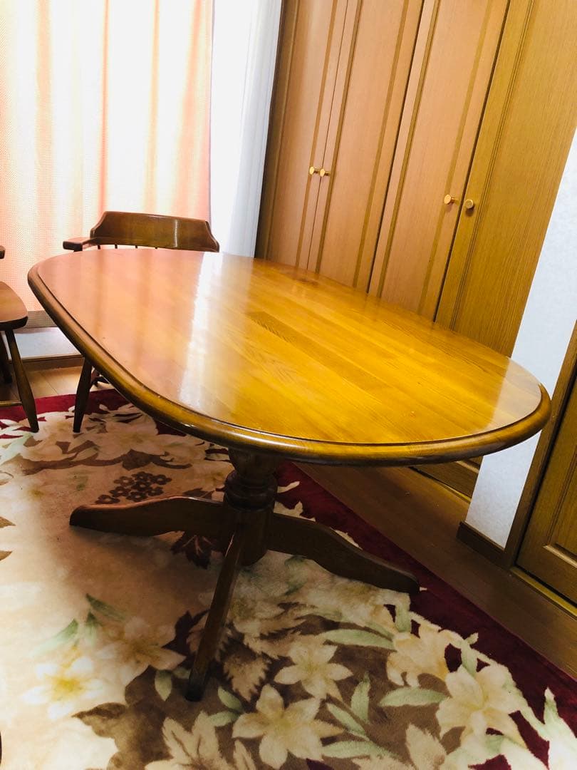 柏木工　アンティーク　猫足　ダイニングテーブル