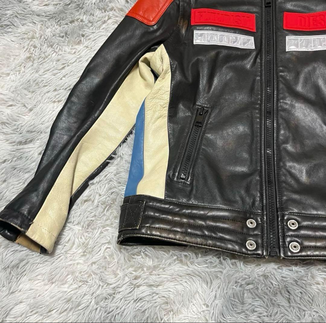 【美品】DIESEL 本革 2way マルチ〈定価137,500円〉