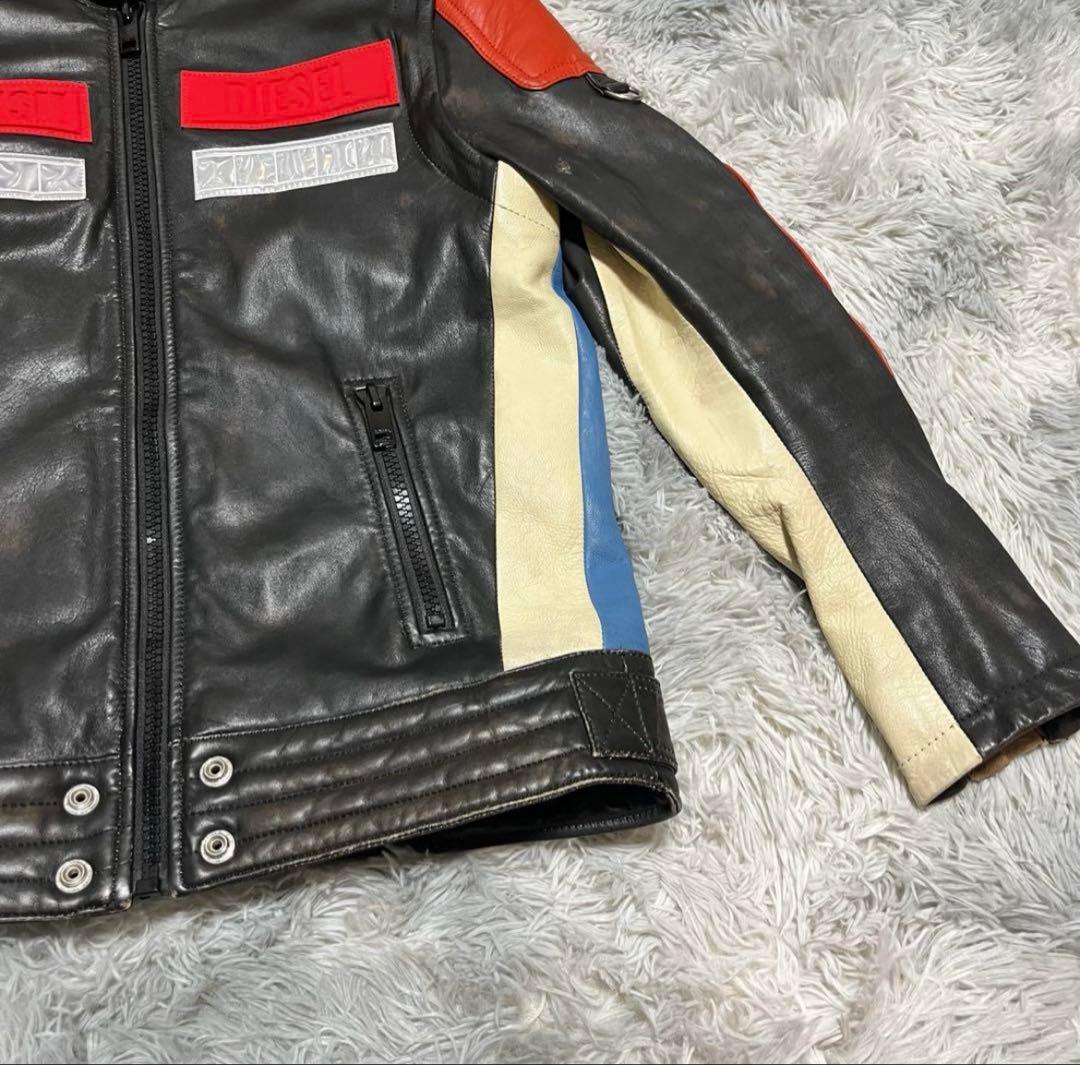 【美品】DIESEL 本革 2way マルチ〈定価137,500円〉