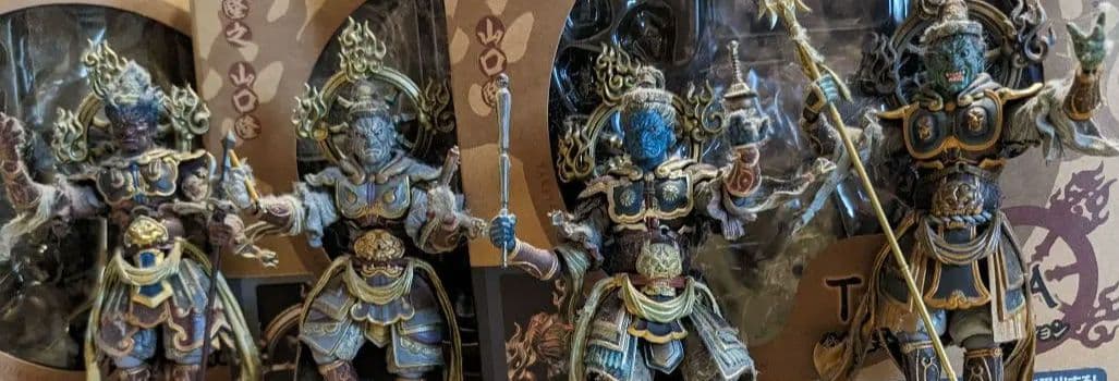 タケヤ師可動仏像・持国天、増長天、広目天、多聞天四天王像フィギュア 4体セット