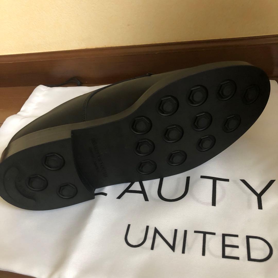 BEAUTY&YOUTH ブラックレザーシューズ US8