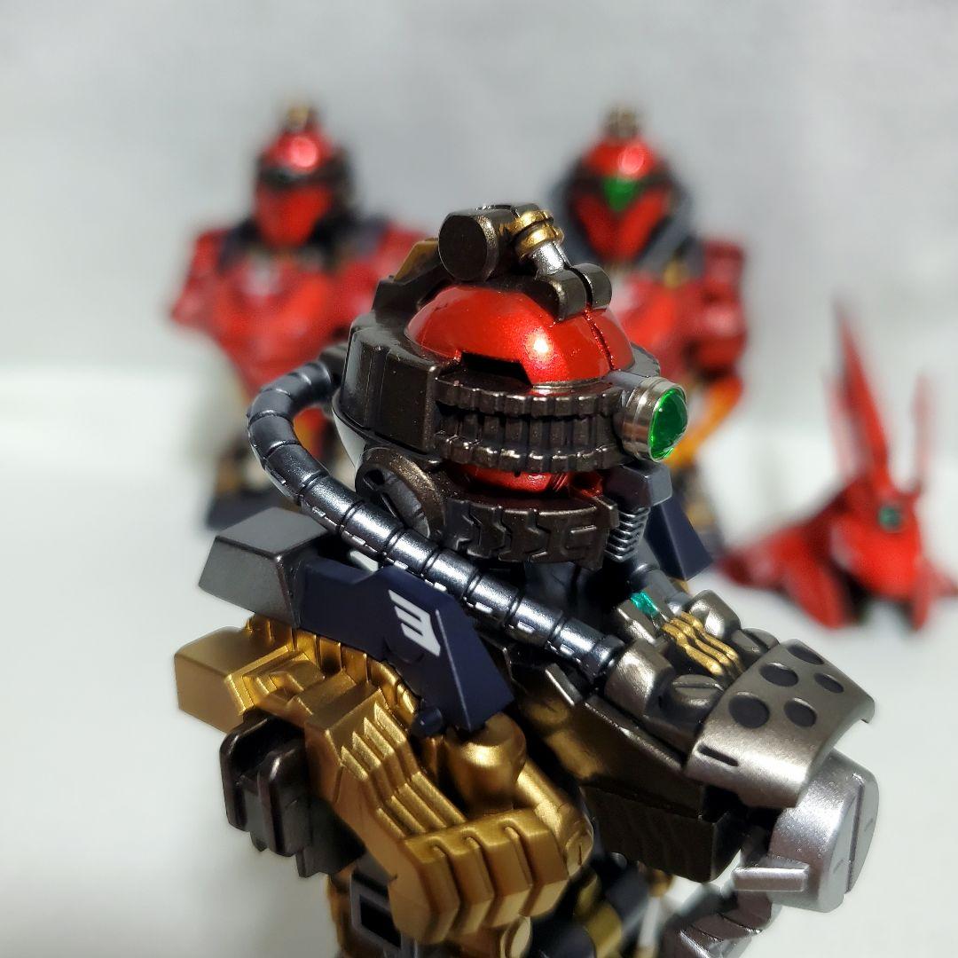 サザビー塗装参考見本+内部メカ塗装見本メタルパイプ例