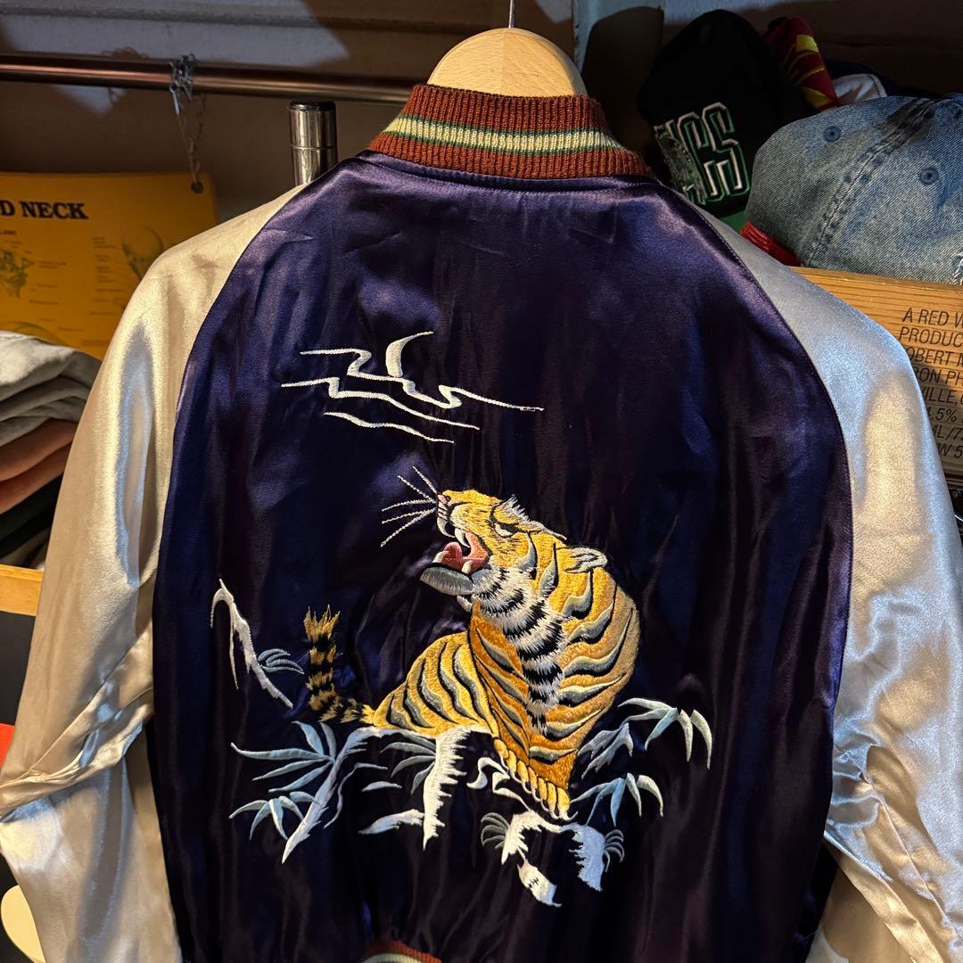 美品 豪華刺繍 小泉進次郎 テーラー東洋 スカジャン 横須賀ジャンパー 希少 L