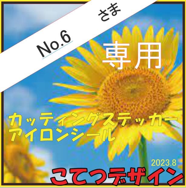 No.6さま　専用　リピ3回目　カッティングステッカー