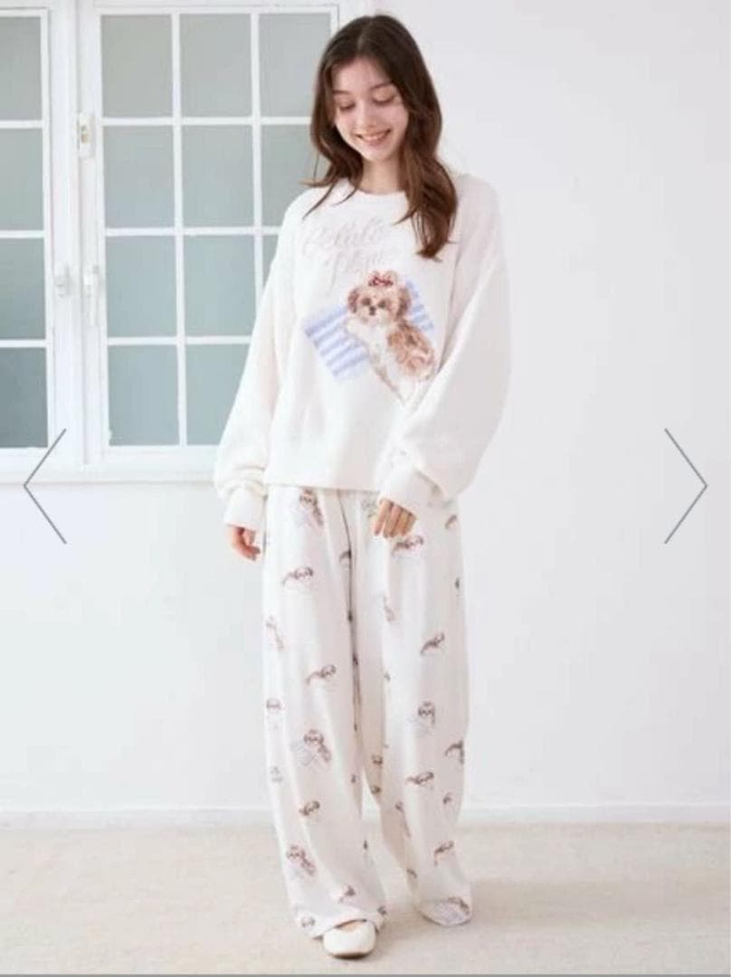 ジェラートピケ シーズージャガードプルオーバー&ロングパンツSET