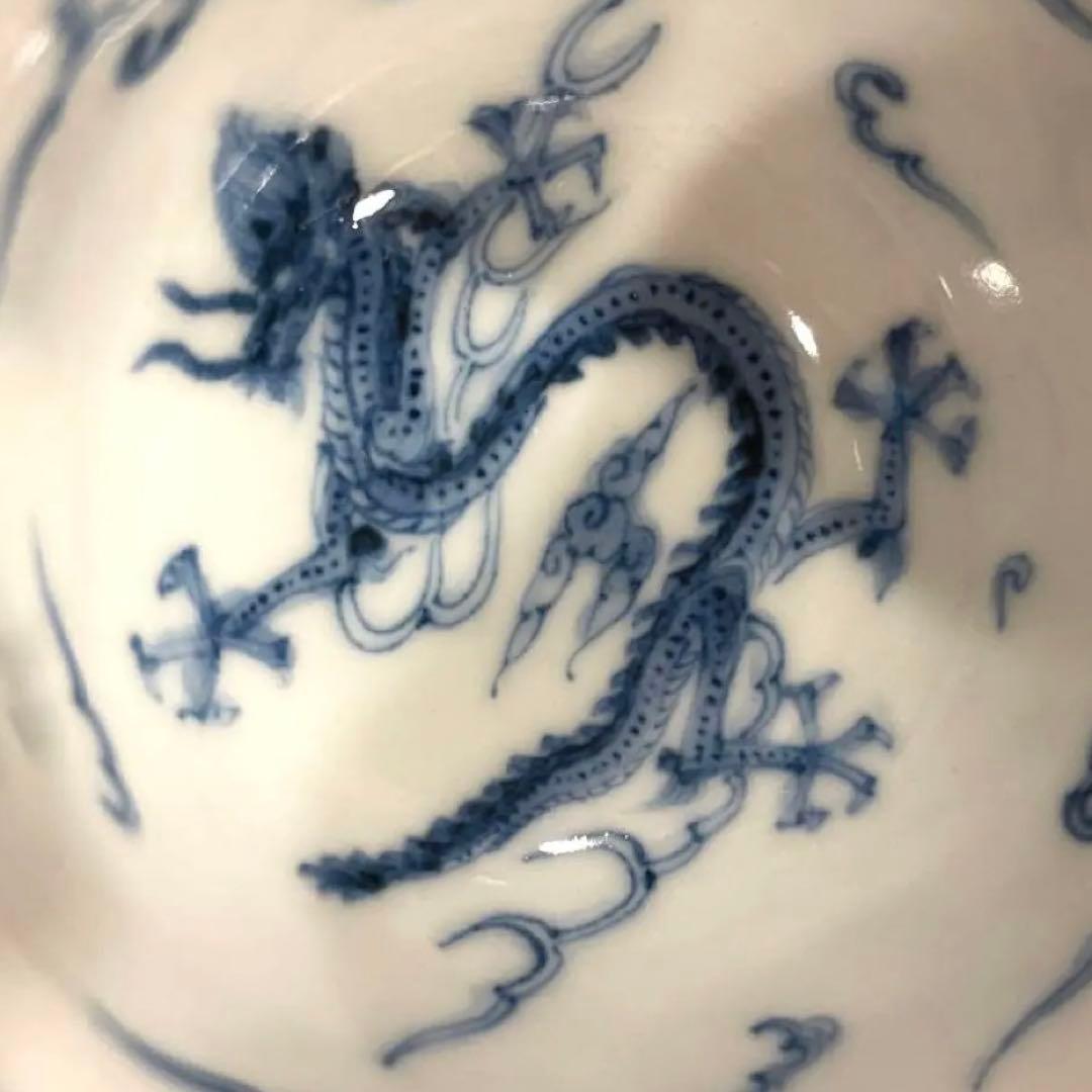 山本長左　盃　青華龍文