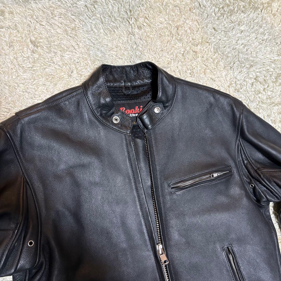 【人気】Rookie Leather ライダース 牛革 肉厚 レザージャケット