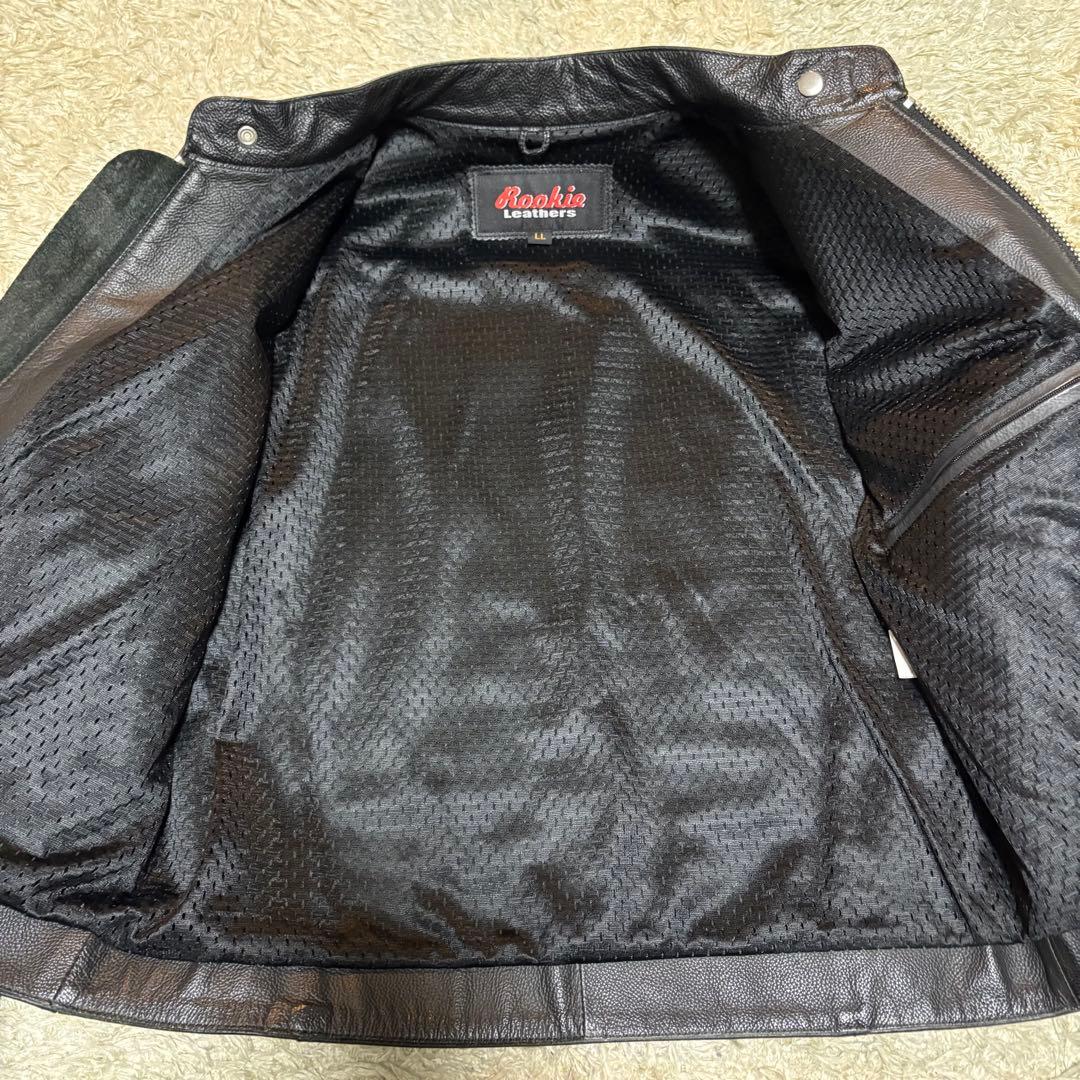 【人気】Rookie Leather ライダース 牛革 肉厚 レザージャケット