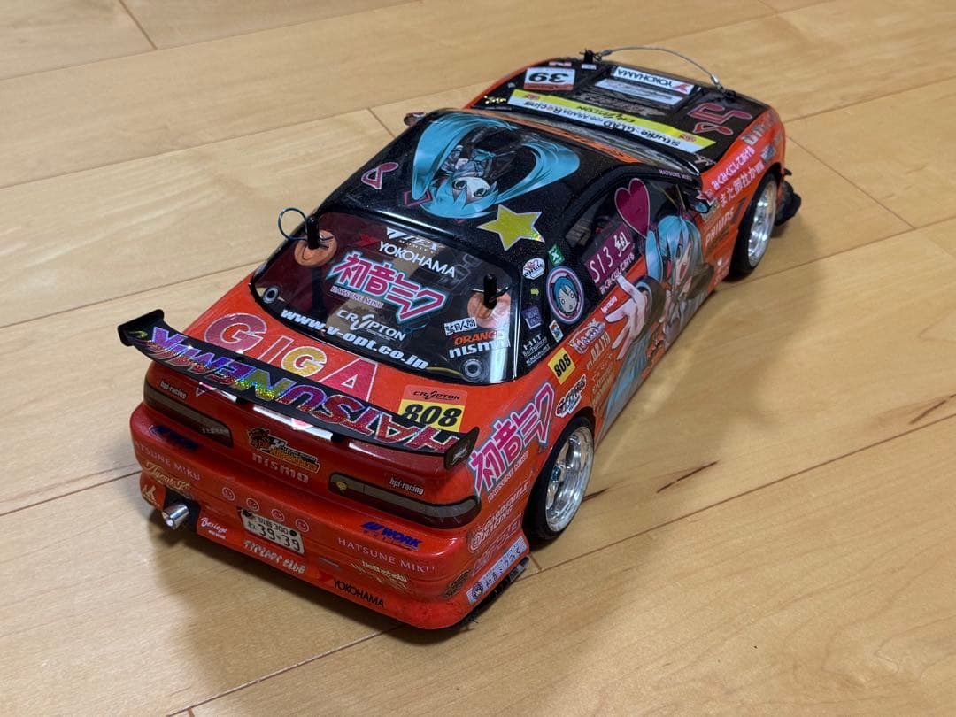 ラジコン 1/10 日産 シルビア S13 ドリフト 初音ミク