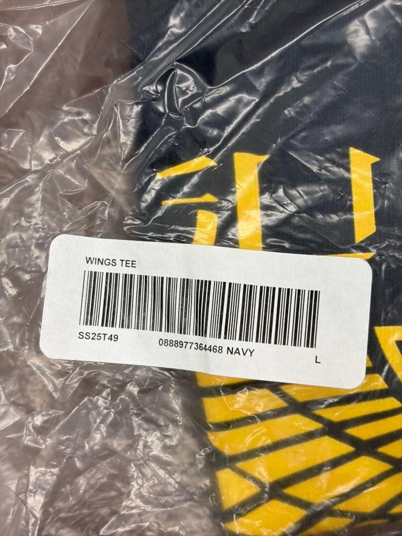 新品未開封 25SS Supreme Wings Tee 紺 サイズL