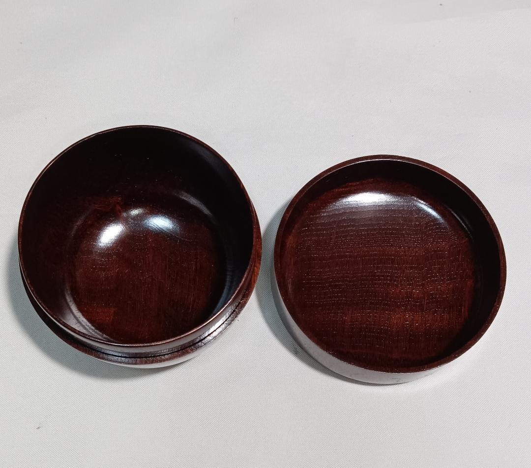 茶道具　木地師　和田海山作　欅拭漆塗杢目沈金加工平棗　超美品！！