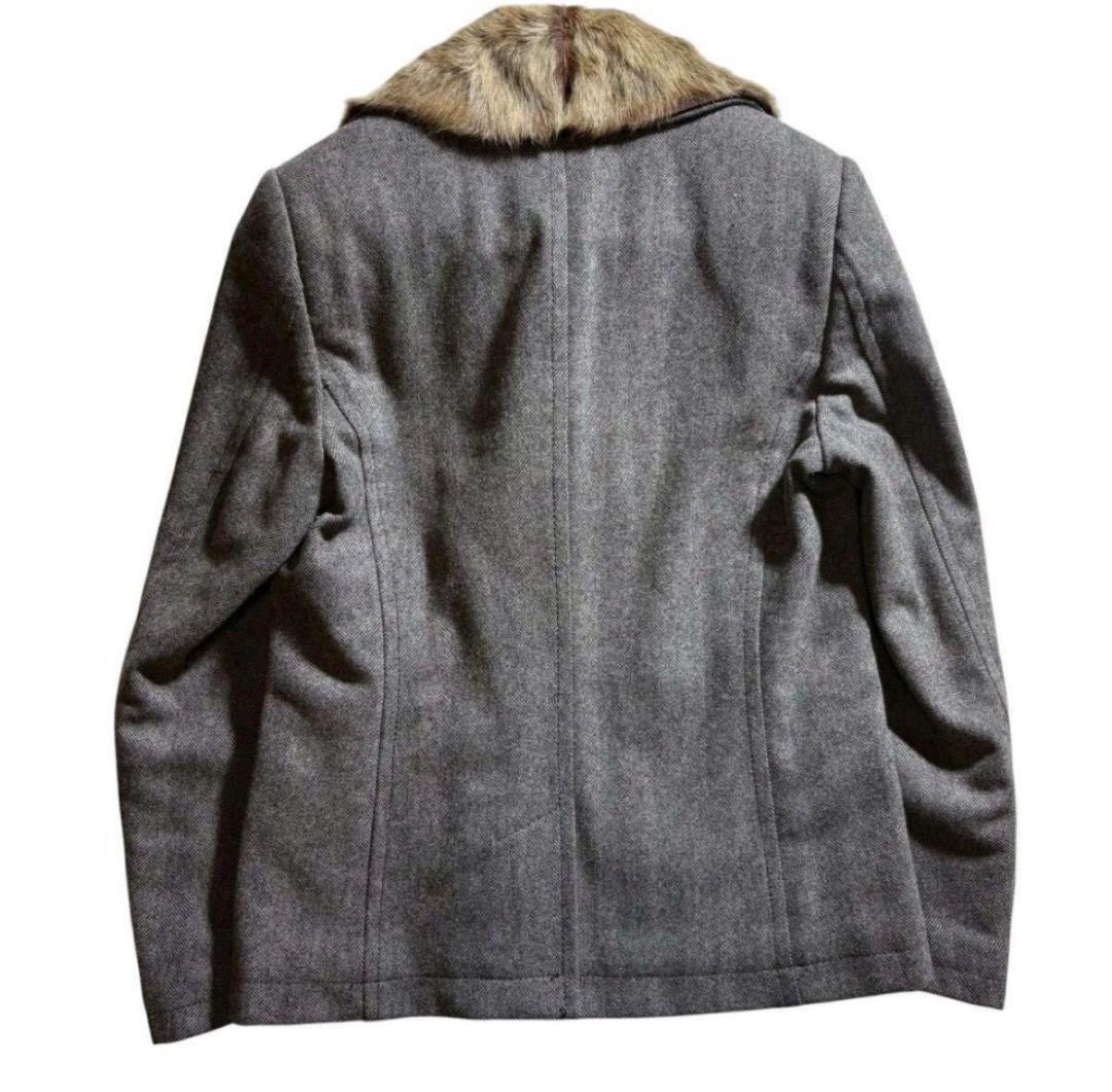 ドルチェ＆ガッバーナ ショートダブルファー付Pコート ジャケット キルティング