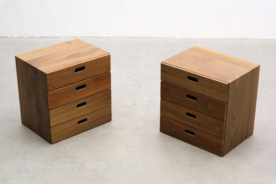 2個セット MUJI 無印良品 スタッキングチェスト 4杯 ウォールナット