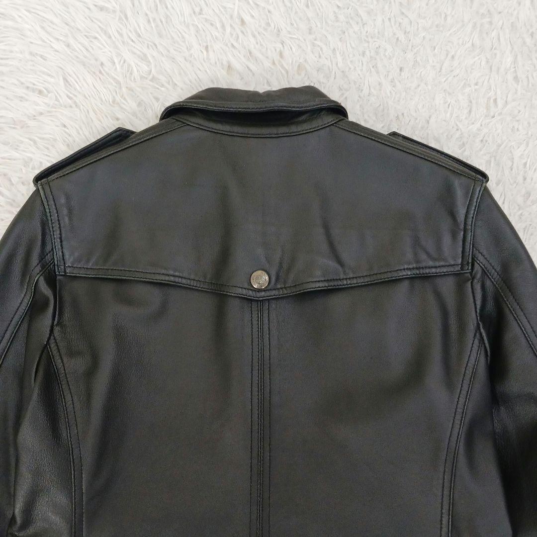✨極美品✨バーバリーブラックレーベル　ラムレザー　ライダース　ブラック　M