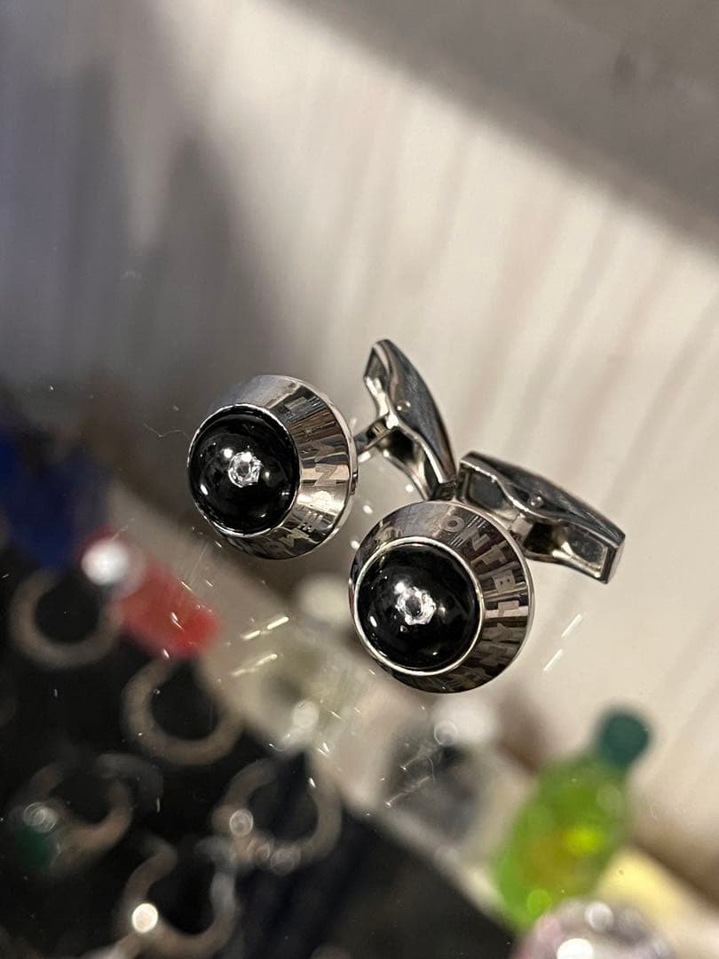 montblanc モンブランボールペンとカフスボタンセット　ダイヤ100